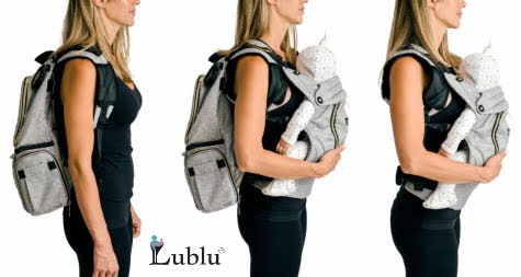 Lublu Mommy Factor 2-in-1 Baby Diaper & Carrier Bag - Lublu Hugbag